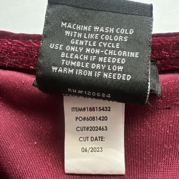 Cosmic Aura Slip Dress Womens 1X Burgundy Velvet Adjustable Straps Lace Hem Goth - Picture 5 of 12